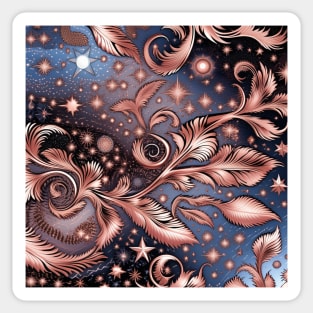 Other Worldly Designs- nebulas, stars, galaxies, planets with feathers Sticker